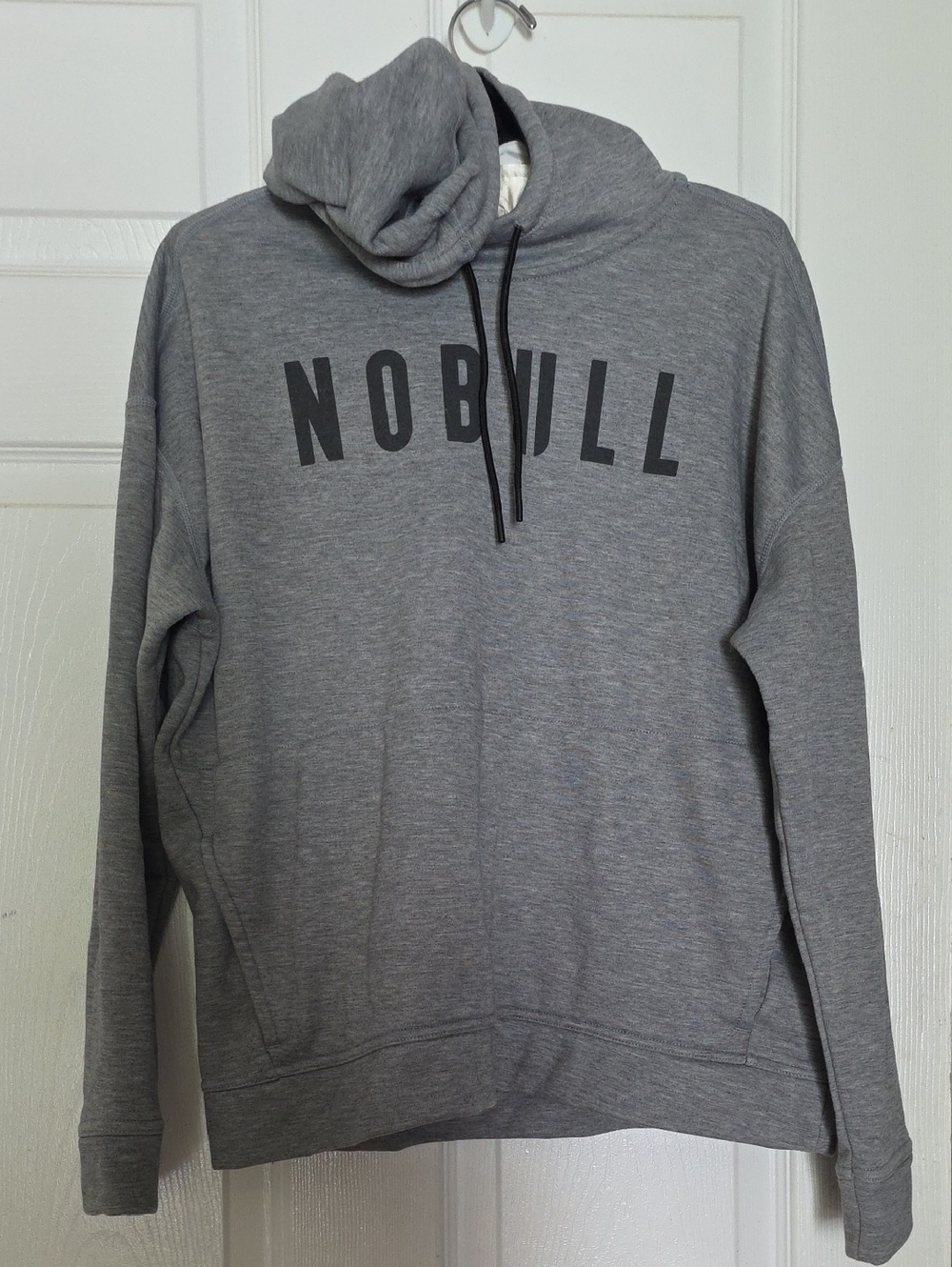 NOBULL Women's Heather Gray Logo Hoodie